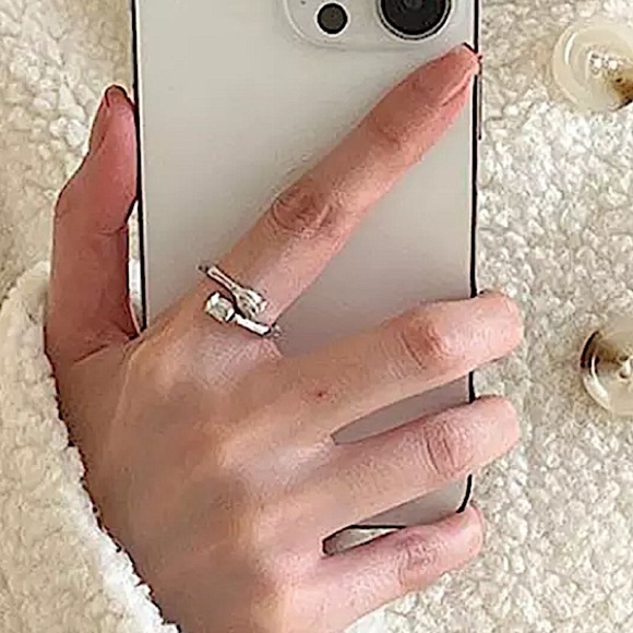 STERLING SILVER ROSE FLOWER RING RESIZABLE - Picture 4 of 4